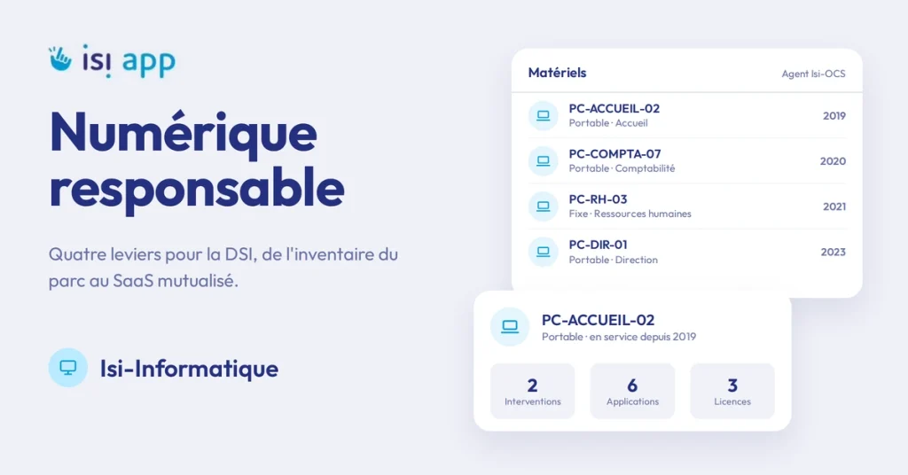 Numérique responsable : inventaire du parc dans Isi-Informatique