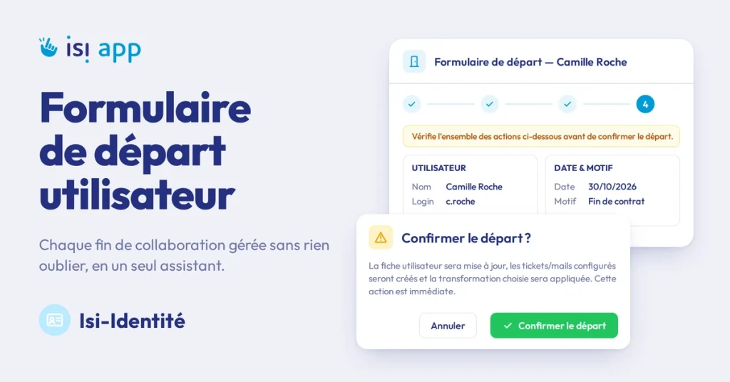Formulaire départ utilisateur